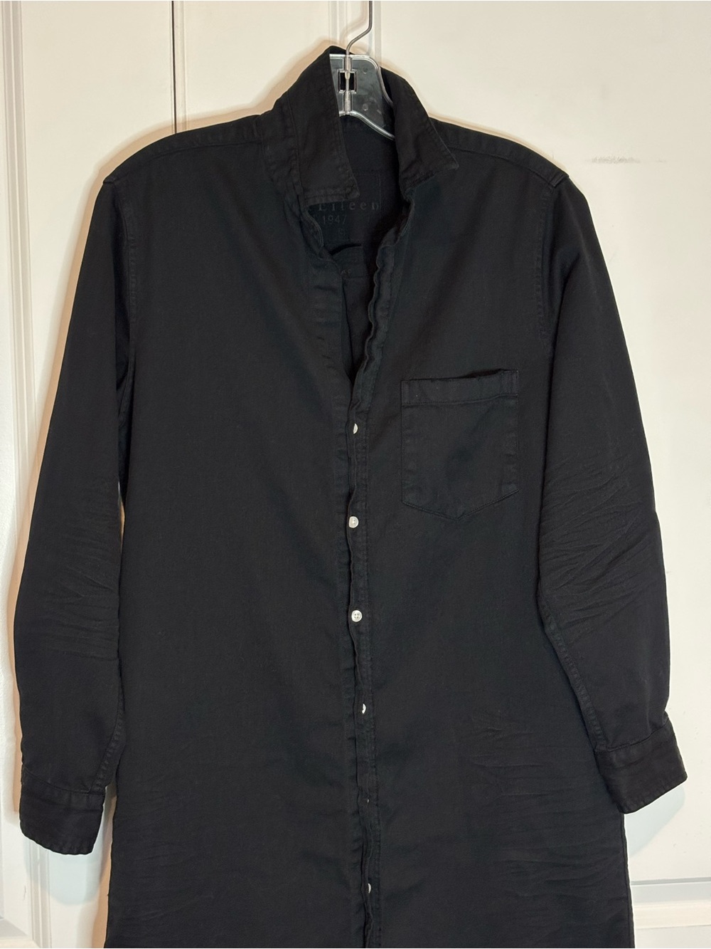 Frank & Eileen Rory Long Sleeve Maxi Shirt Dress Black S - Picture 2 of 10